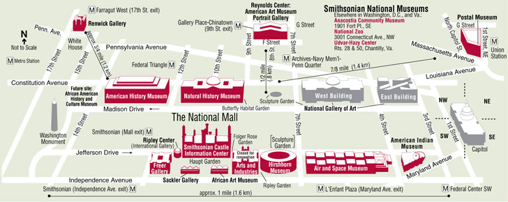 map of washington dc museums. Mall Museum Map (PDF) »