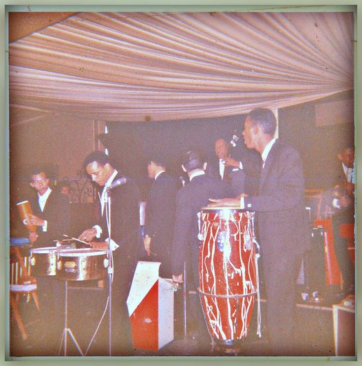 Paul Hawkins on timbales at the Palladium Ballroom in New York City