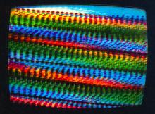 Colored video bars pattern