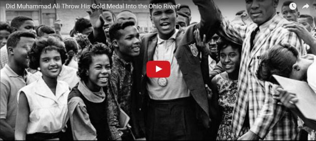 Is it true that boxing legend Muhammad Ali threw his Olympic gold medal into the Ohio River out of frustration after a racist encounter? A childhood friend weighs in on a story that has become part of the champion's lore. (Smithsonian Channel)