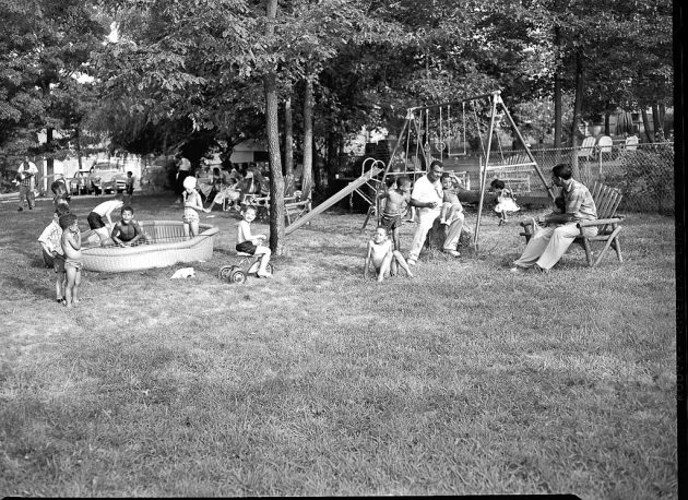 outdoor picnic on a grass lawn