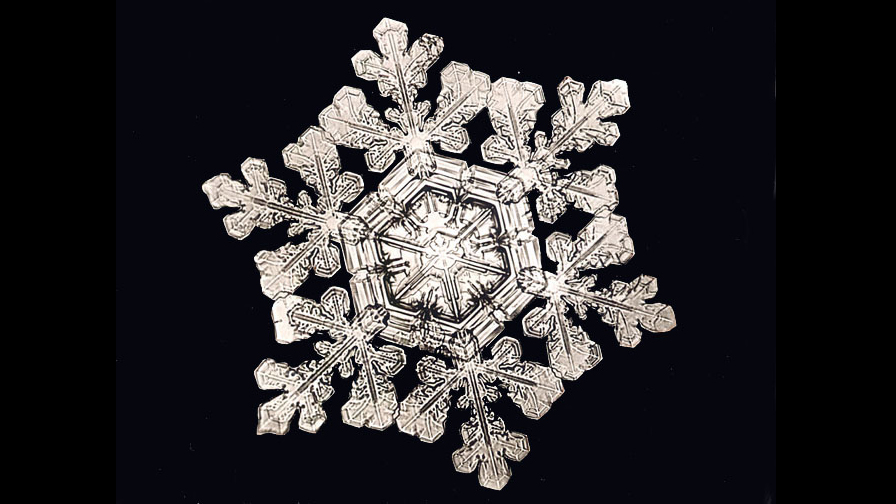 Snowflake with six points