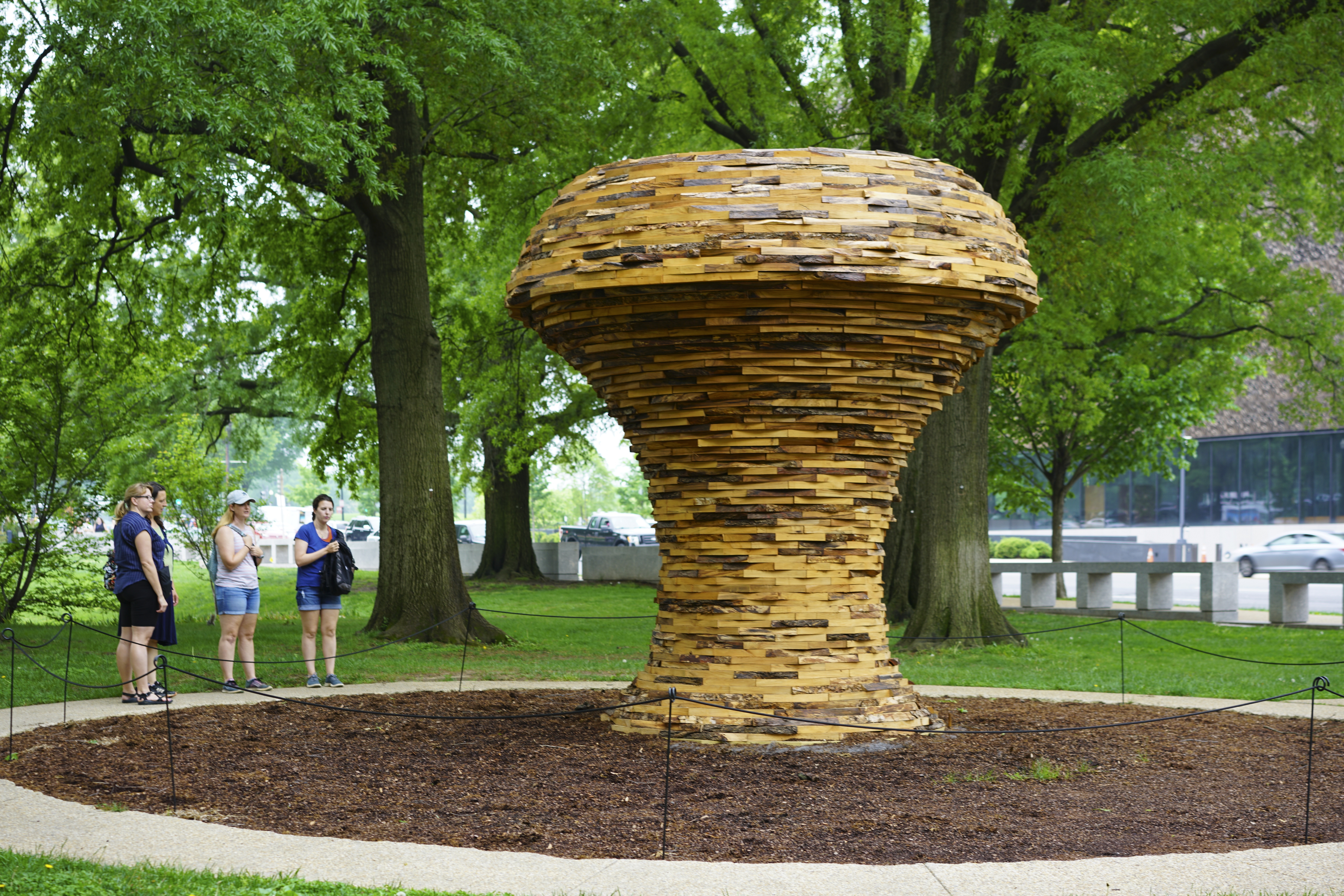 Mushroom sculpture at Life Underground