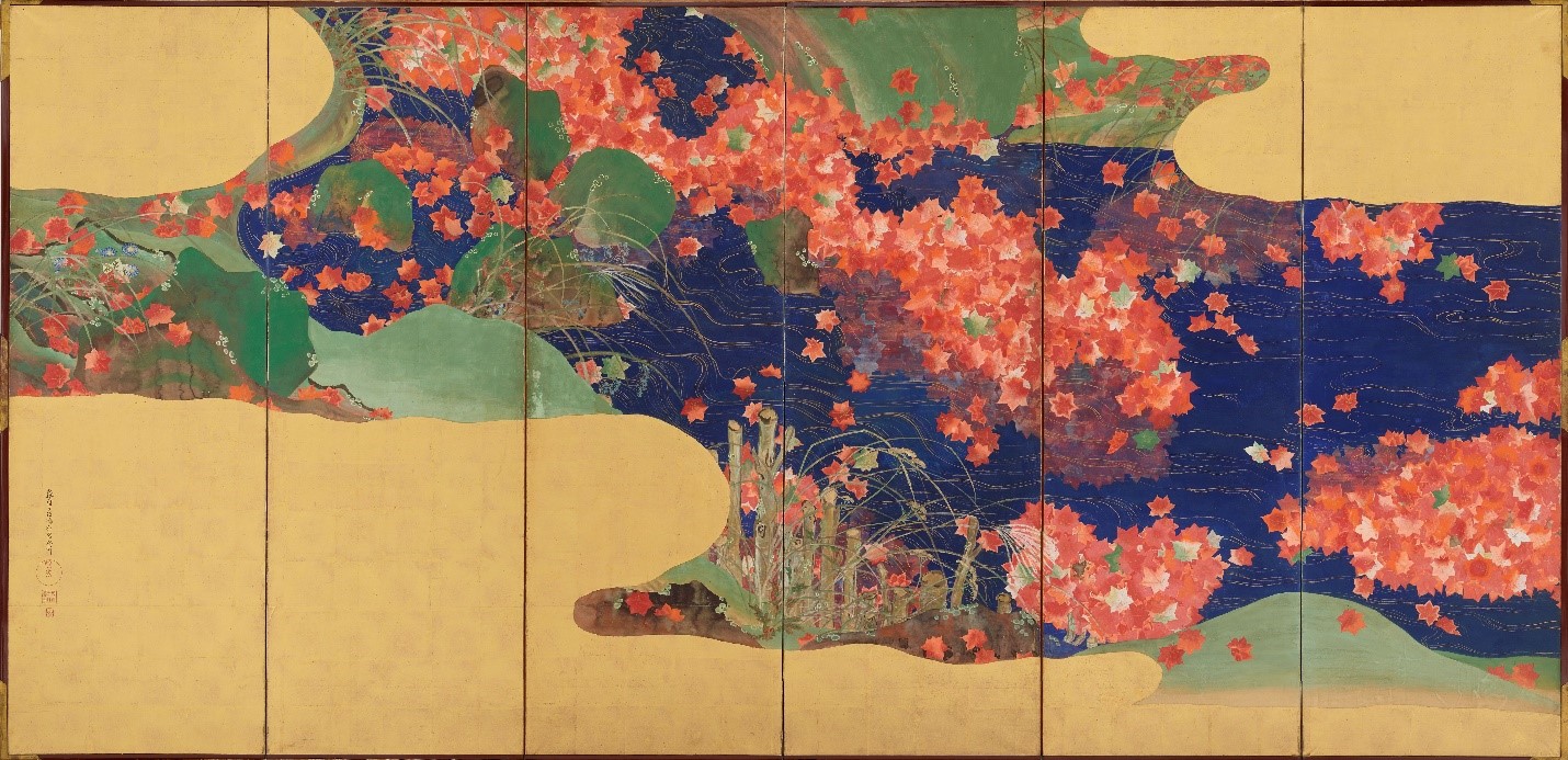 Ikeda Koson, Edo period, Japan, six-panel screens