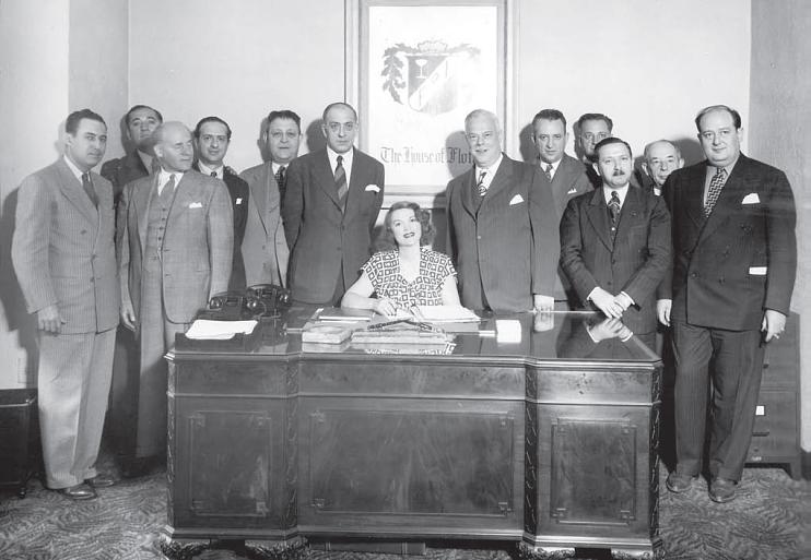 Tillie Lewis and brokers, 1945, Courtesy of Haggin Museum