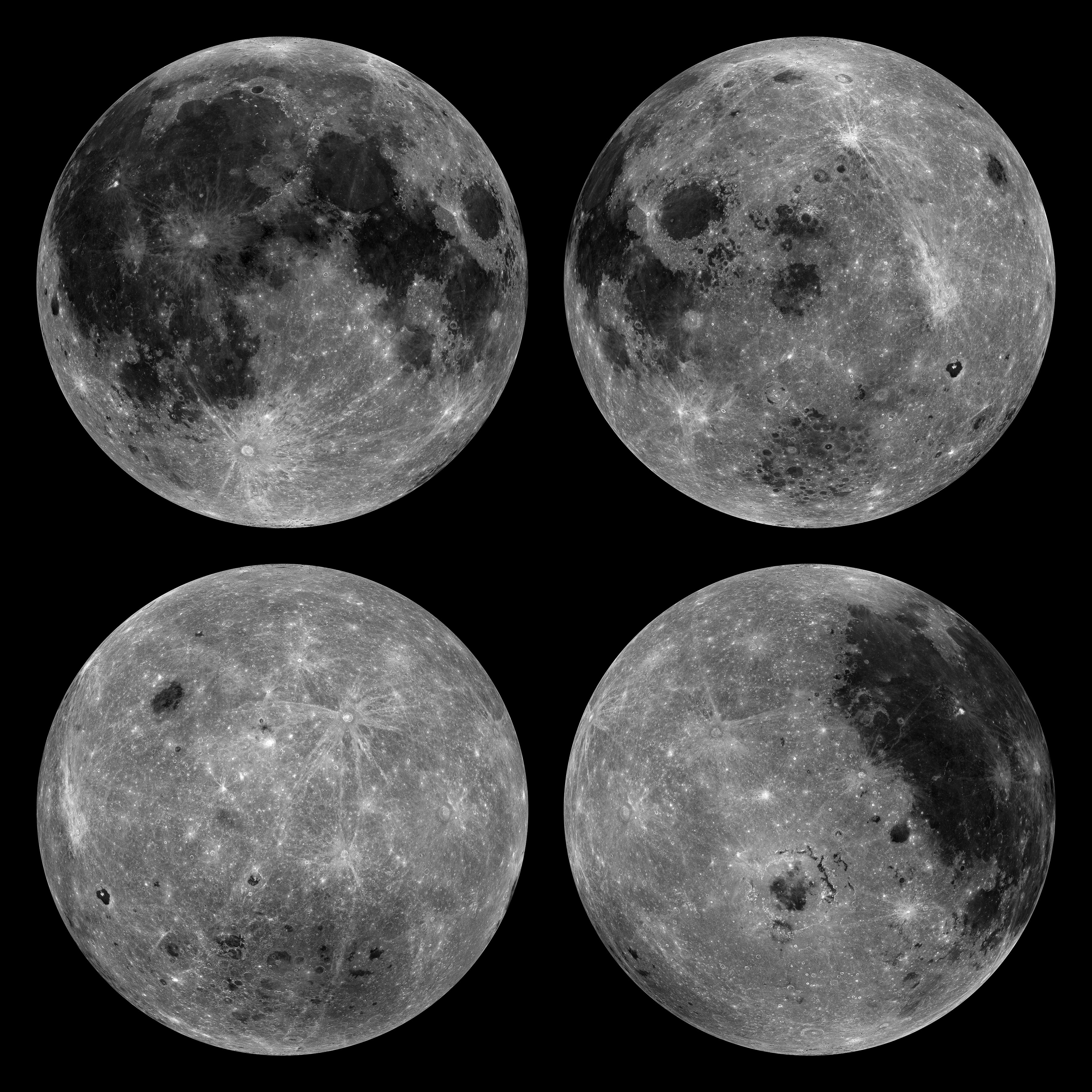 Луна в разные годы. Снимки обратной стороны Луны. Две стороны Луны. Снимки Луны со всех сторон. Луна со всех сторон.