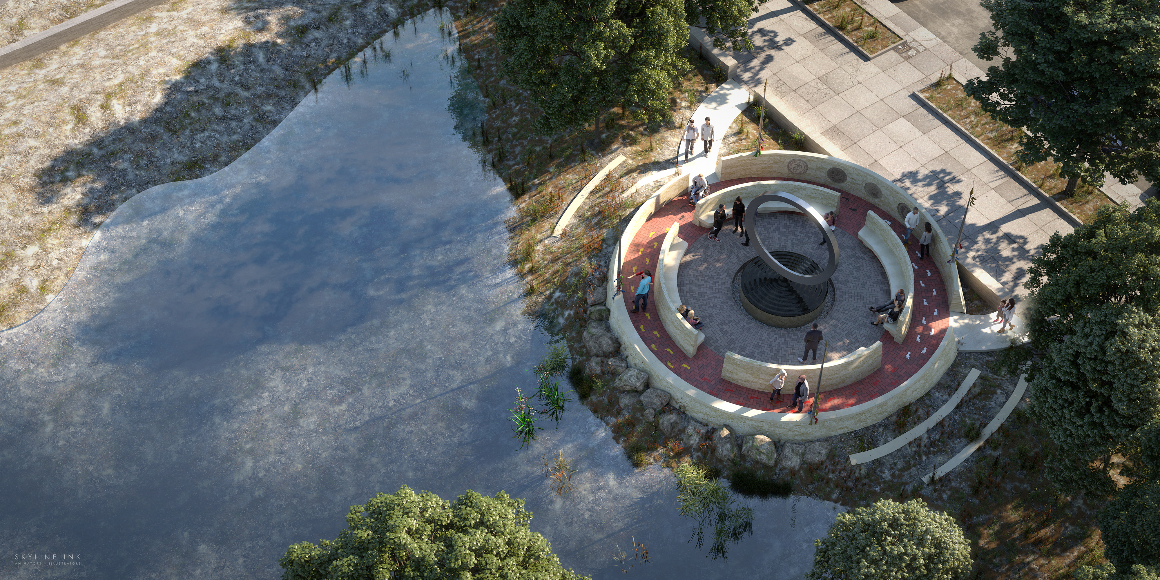 Rendering of National Native American Veterans Memorial