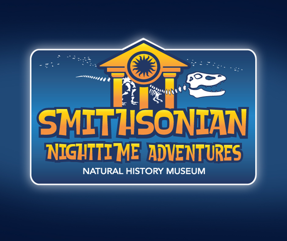 Graphic with text "Smithsonian Nighttime Adventures"