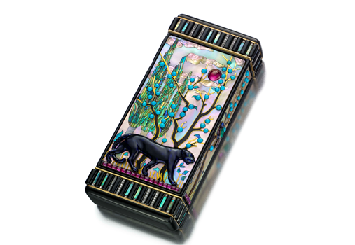 jeweled case showing black panther