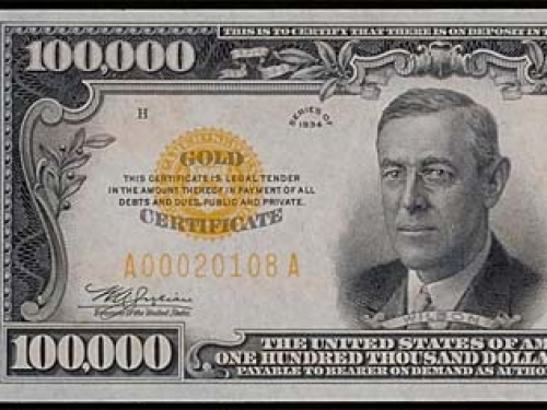 $100,000 bill