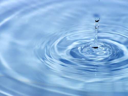 splashing water droplet
