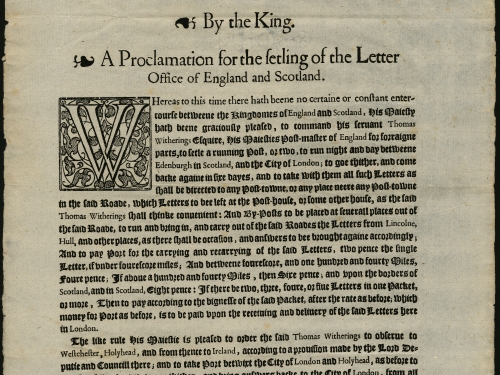 Page one of King's proclamation