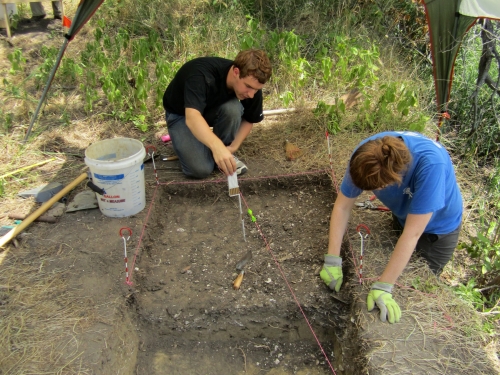 Research team at excavation