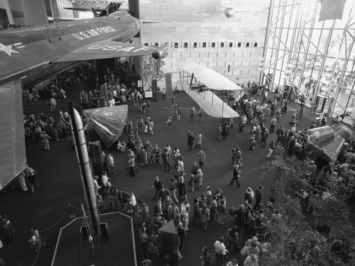 Visitors at Air and Space Museum