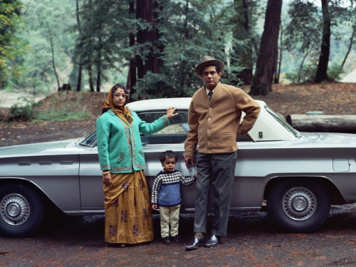 Ghoush family with car, ca. 1970