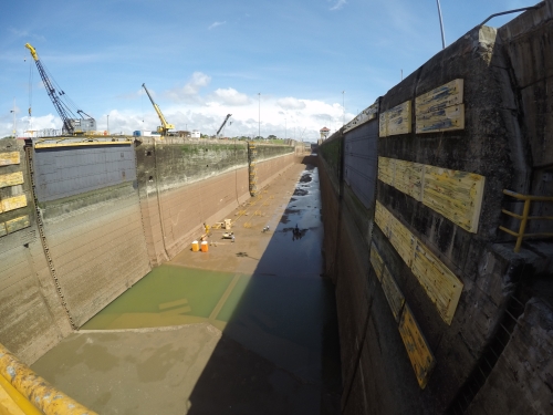 Empty Panama Canal lock