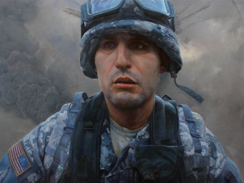 Painting of soldier