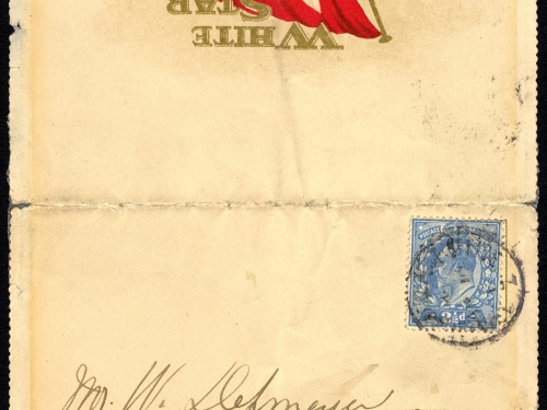 Letter mailed aboard RMS Titanic