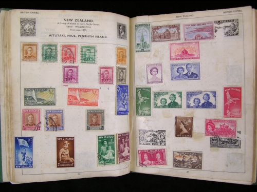 New Zealand page of stamp album
