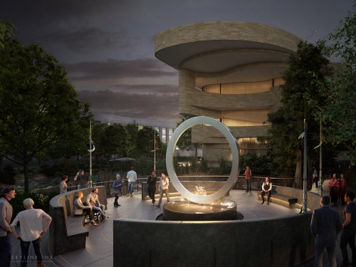 artist rendering of the memorial