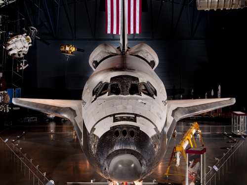 Space Shuttle Discovery in Hangar