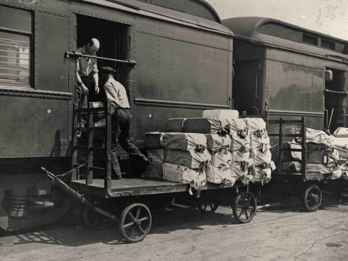 Railway Car being loaded