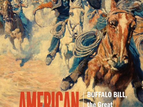 Book cover featuring painting of cowboys