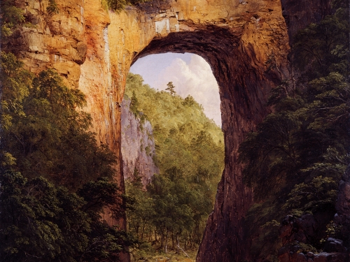 painting of natural bridge