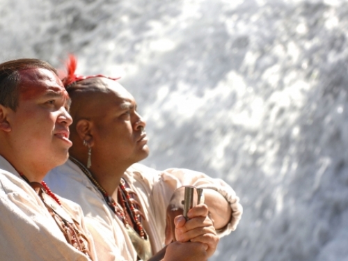 Two men in traditional dress