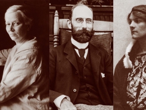 Four images of Mary Chase Perry Stratton, Charles Lang Freer, Agnes Meyer, Dikran Kelekian