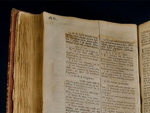 cropped photo of old bible