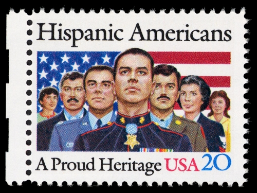 Postage stamp honoring Hispanic Americans
