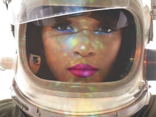 Woman in a space helmet 