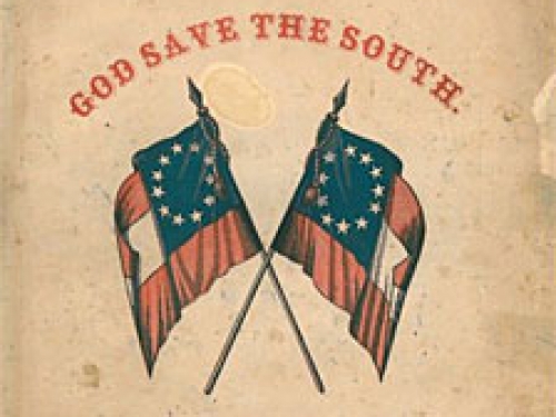 flags with statement God save the South.