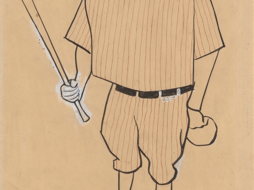 caricature of Babe Ruth