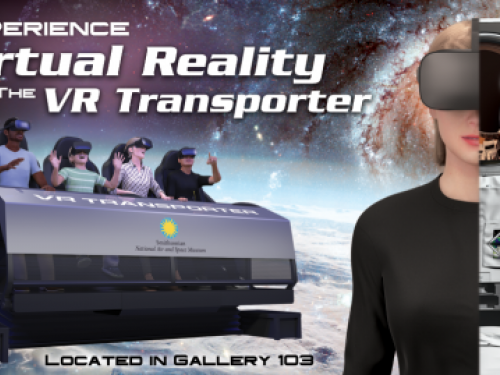 Virtual reality simulator graphic with text