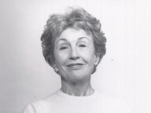 Black and white photo of Margaret Robson