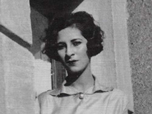 Black and white photo of Louisa Moreno