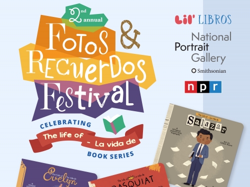 Graphic image promoting Fotos  Recuerdos Festival collaboration