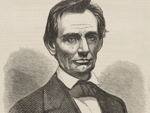 Cropped engarving of young Abraham Lincoln