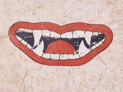 image showing mouth with vampire teeth