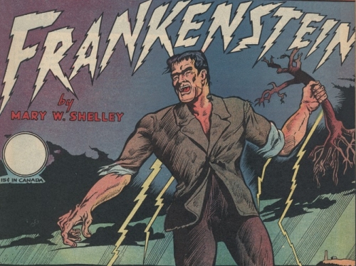 Frankenstein comic book cover.