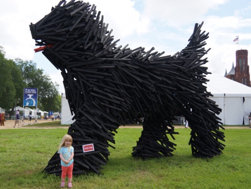 Puli dog sculpture