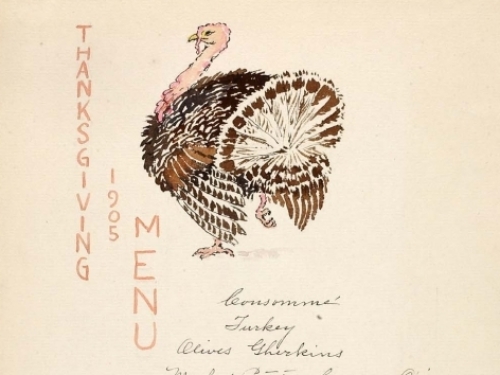 Thanksgiving Menu, 1905