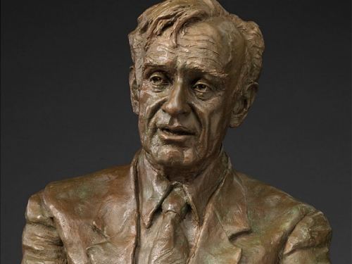 Bronze bust of Elie Wiesel