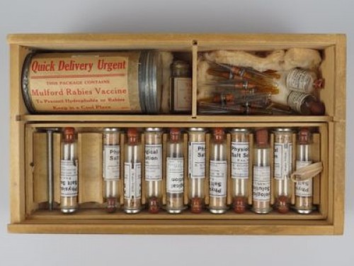 Rabies vaccine kit with small vials