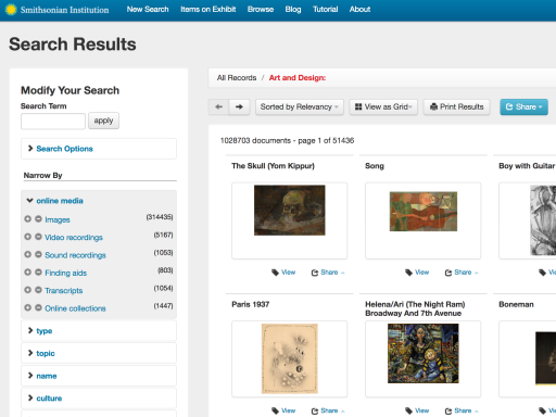 Collections Search Center Website