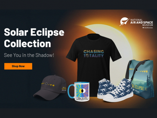 Solar eclipse collection of merchandise.