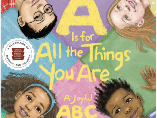 Illustrated book cover for "A is All the Things You Are" featuring diverse portraits of young children
