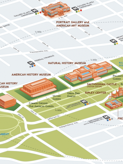 Map of the National Mall and Smithsonian Museums